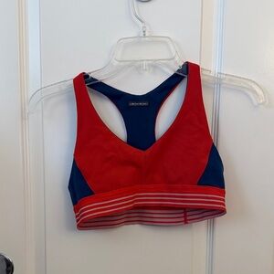 Oiselle Bird Hug reversible sports bra - 4 - blue/orange